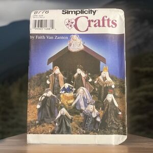 Simplicity 8778 Bunny Nativity‎ UNCUT Sewing Pattern CHRISTMAS DECOR VTG 1984